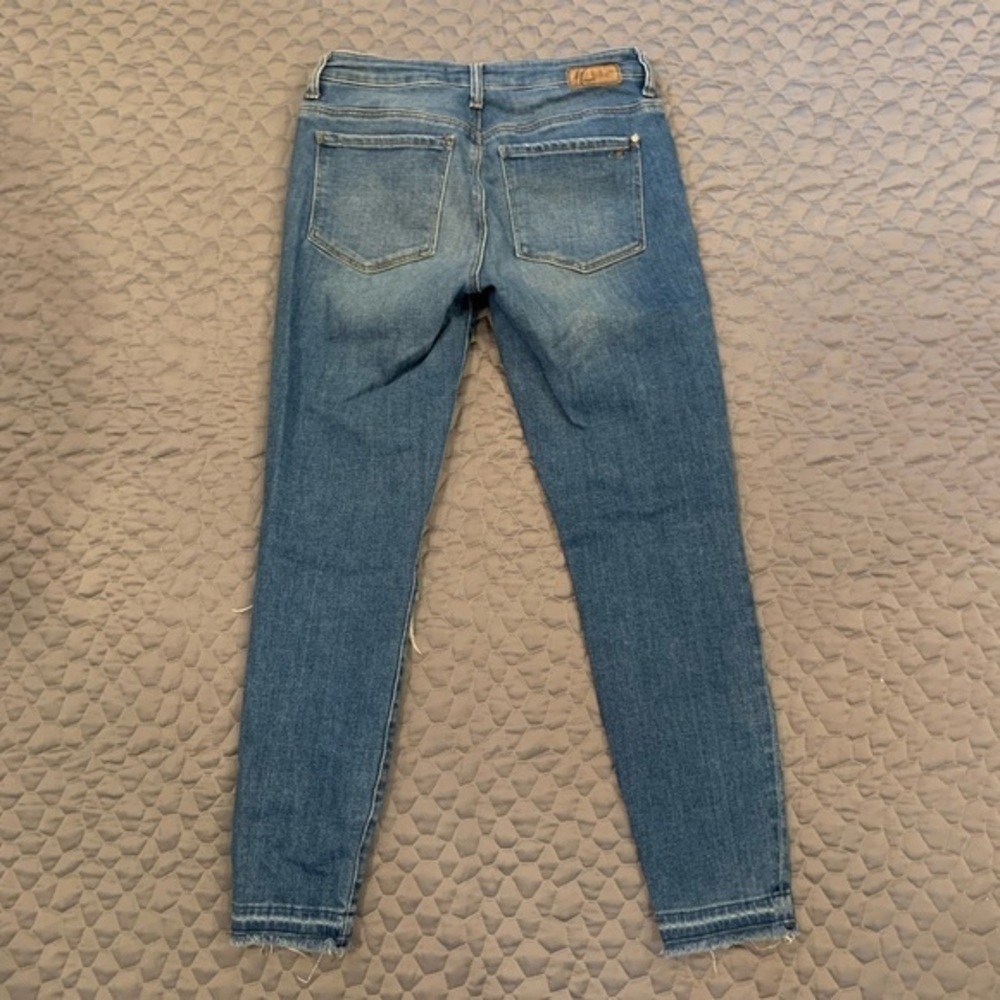 Mavi Distressed Alissa Ankle Jean - High Rise Super Skinny - Picture 2 of 8